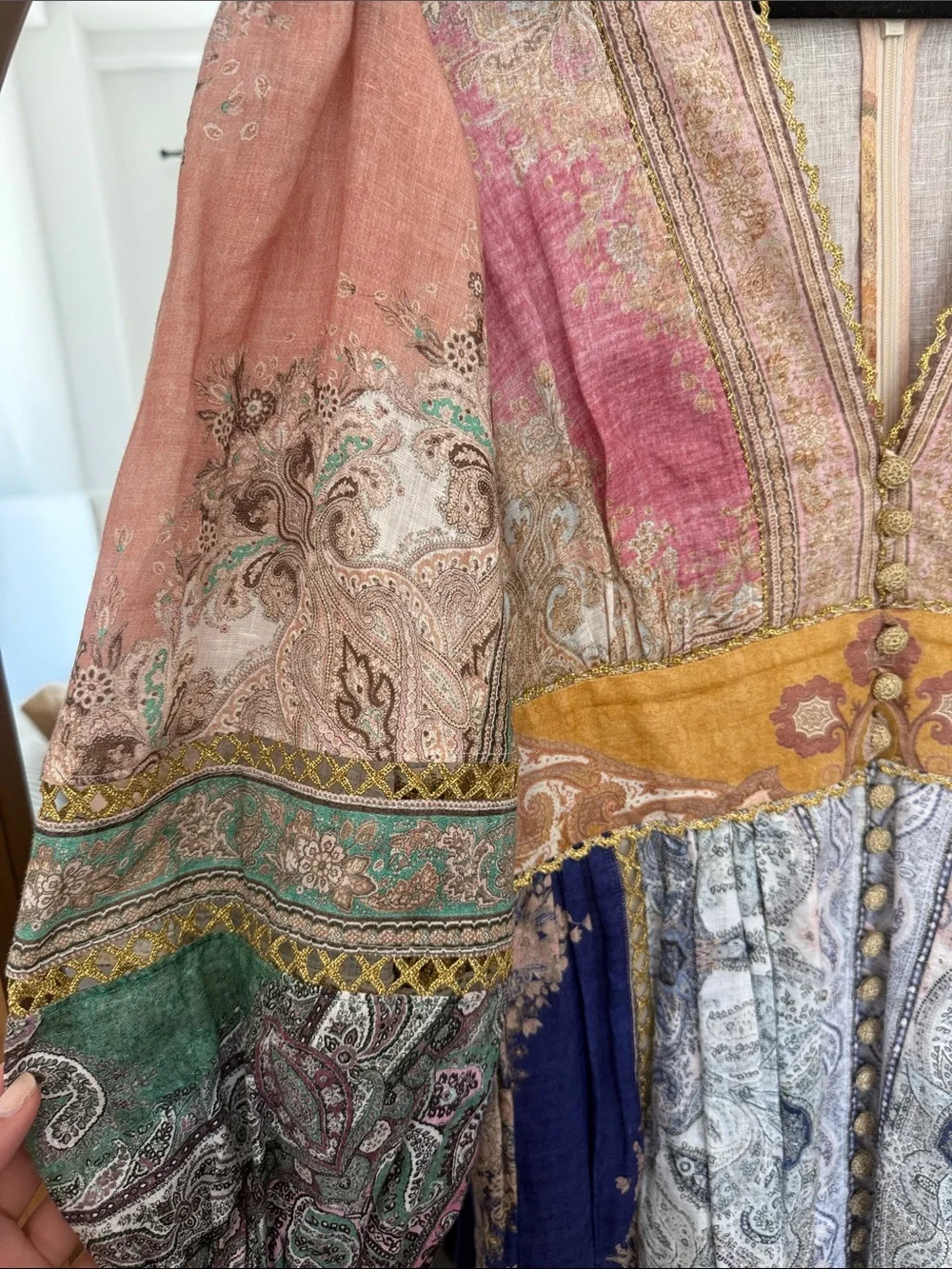 Zimmermann Multicolor Patchwork Paisley Maxi Dress - Picture 4 of 7